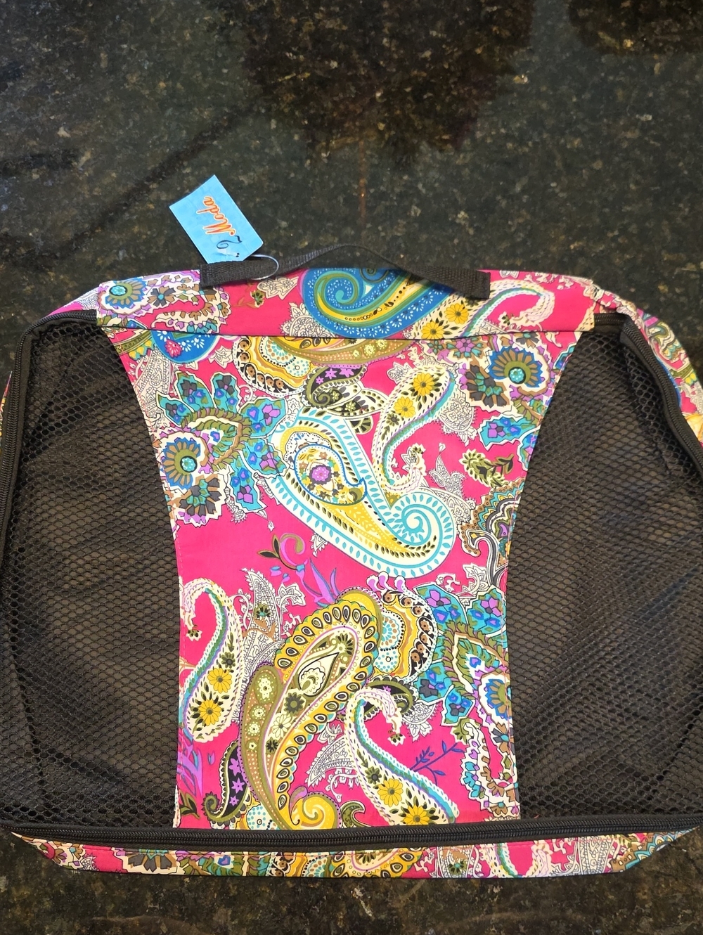 Bright Pink Paisley Kids One-Piece Swim Bag